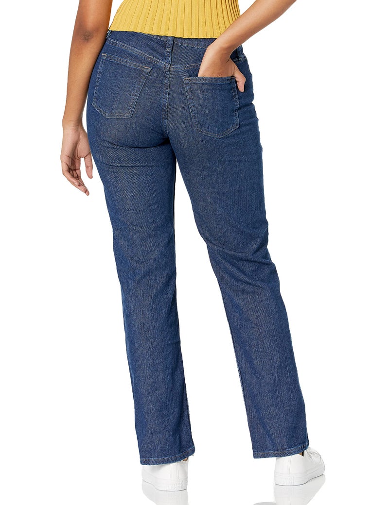 Riders by Lee Indigo Women's Relaxed Fit Straight Leg Jean,Patriot Blue,12 Petite - Image 2